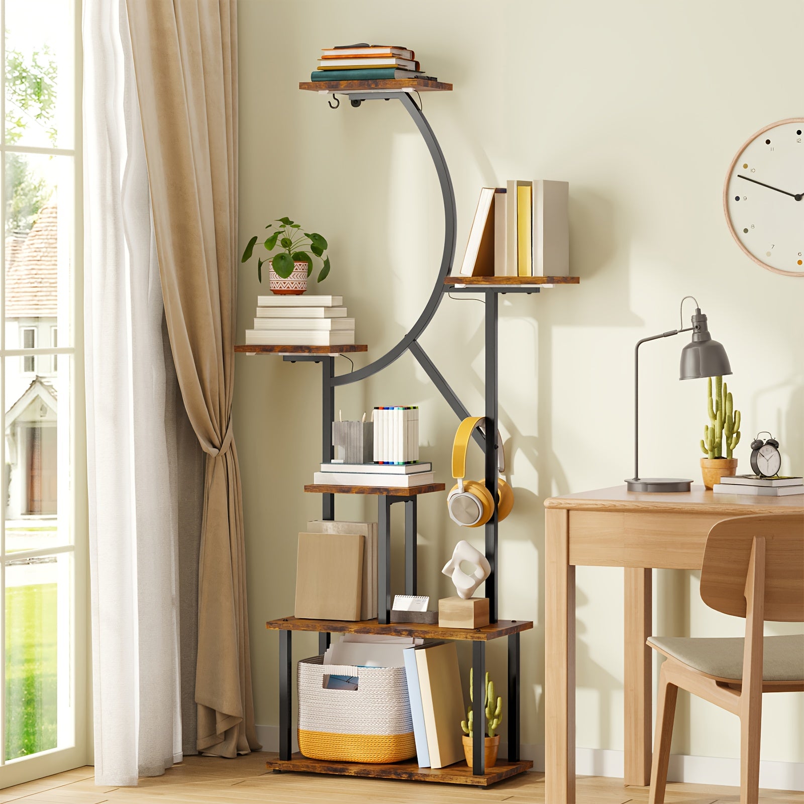 TOMNK Garden   Stand With Grow Light -  Tiered Indoor Plant Shelf,