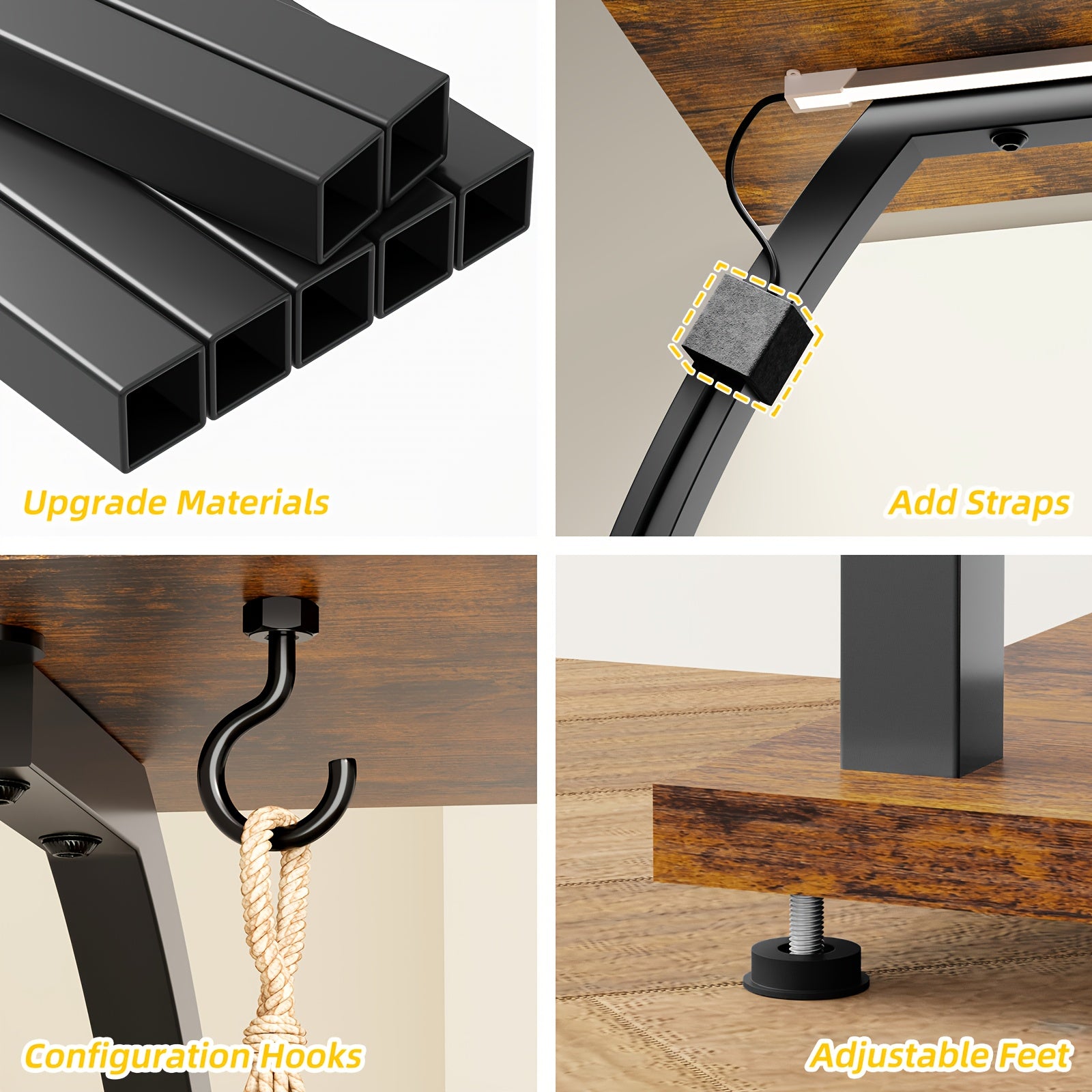 TOMNK Garden   Stand With Grow Light -  Tiered Indoor Plant Shelf,