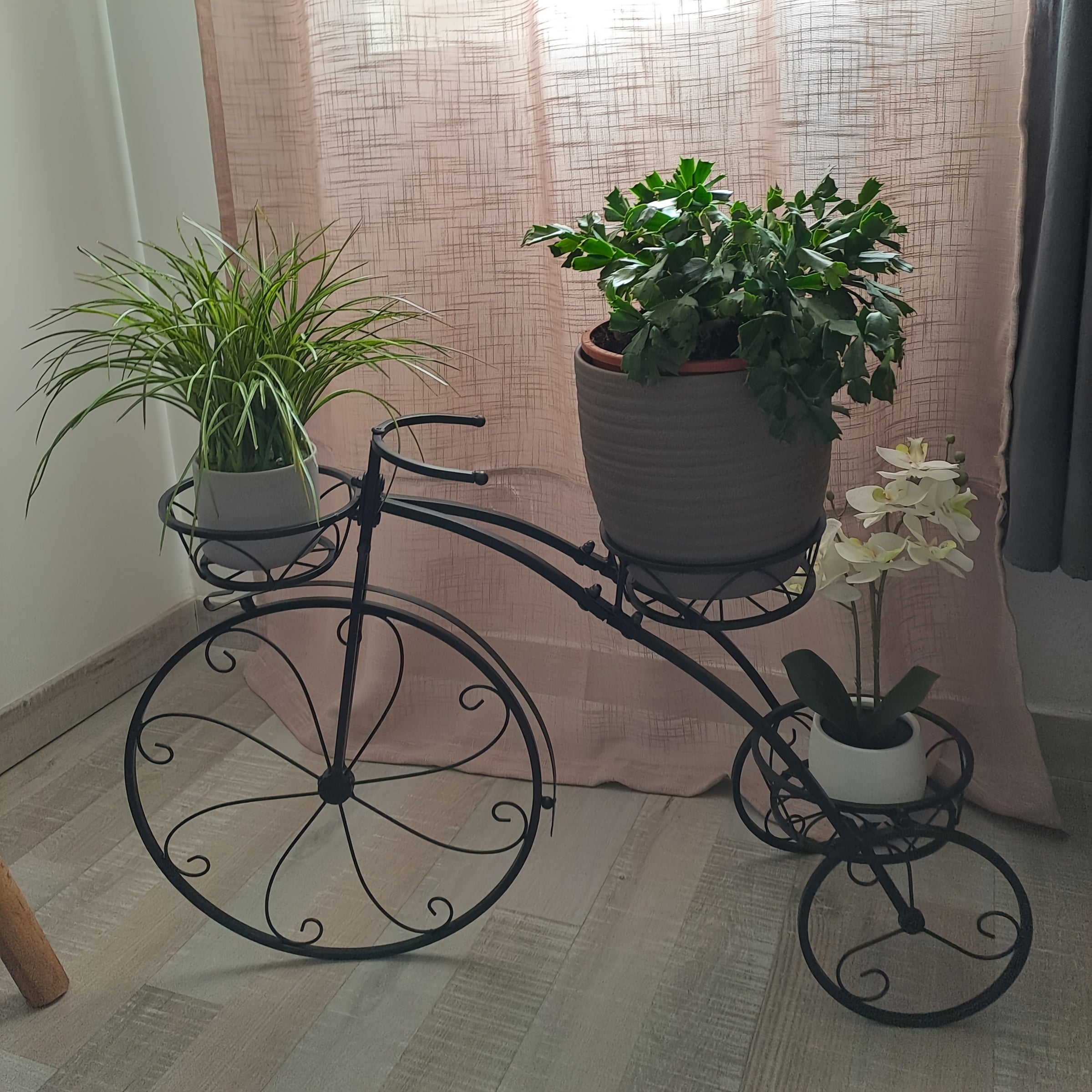 Tiers Metal Flower Pot - 3 Tiers Bicycle Shape Flower Pot Metal Iron Garden Planters Display Shelf Stand For Indoor Patio Chr